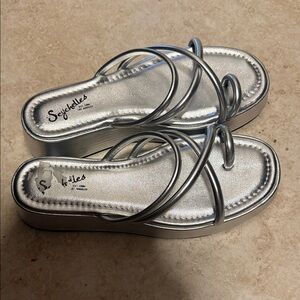 Seychelles Metallic Silver Sandals